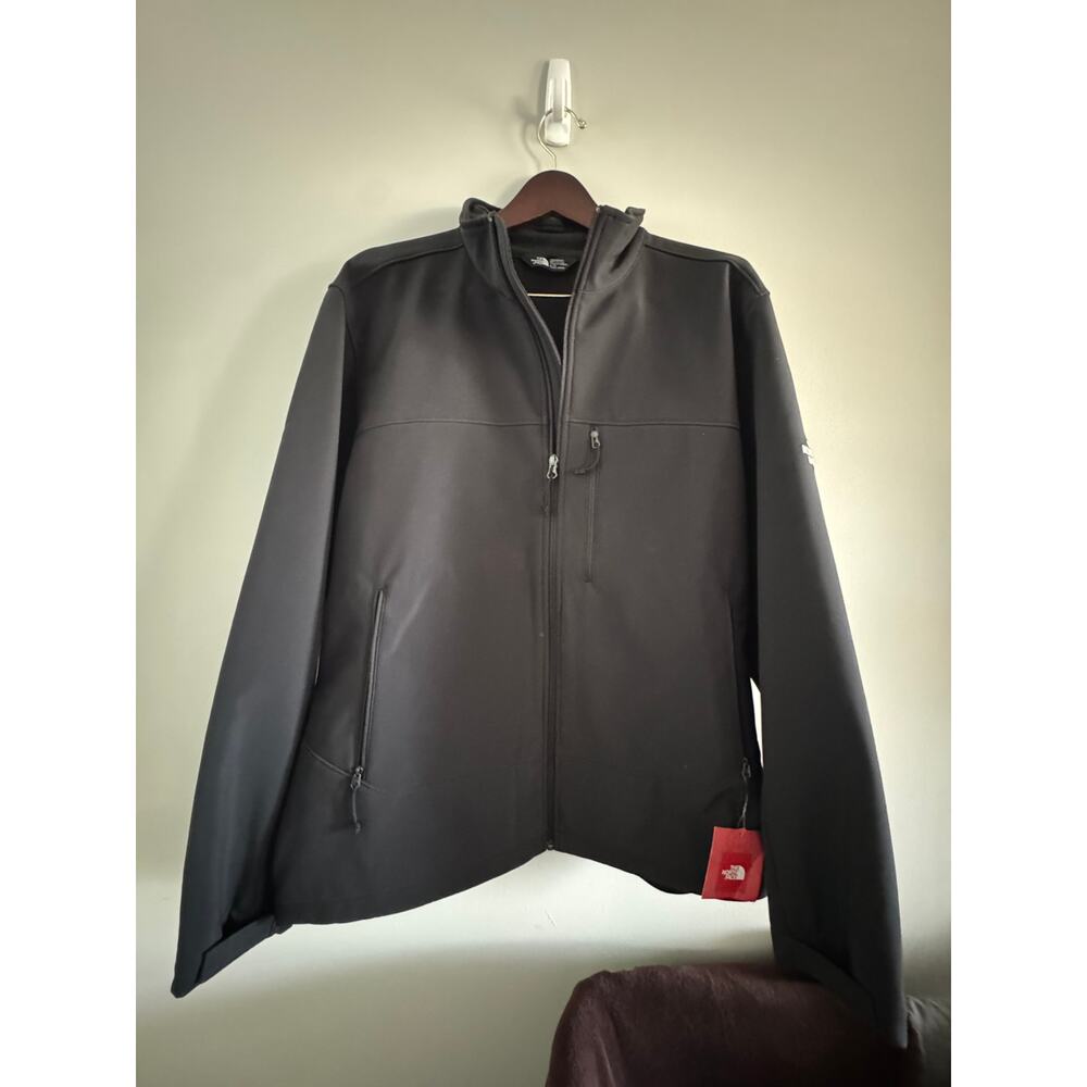 NWT The North Face Men’s XL Black Soft Shell Jacket Full Zip NF0A5FTA